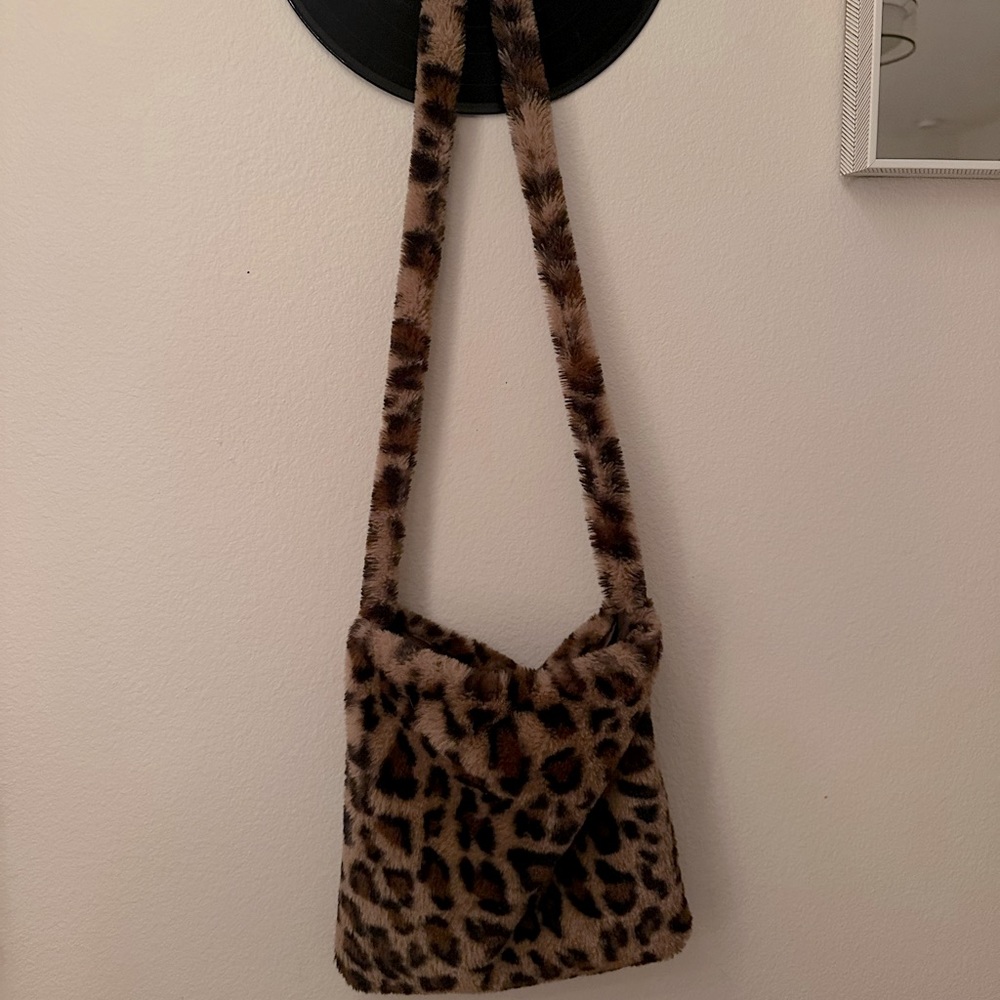 Cheetah print purse, Brown/tan